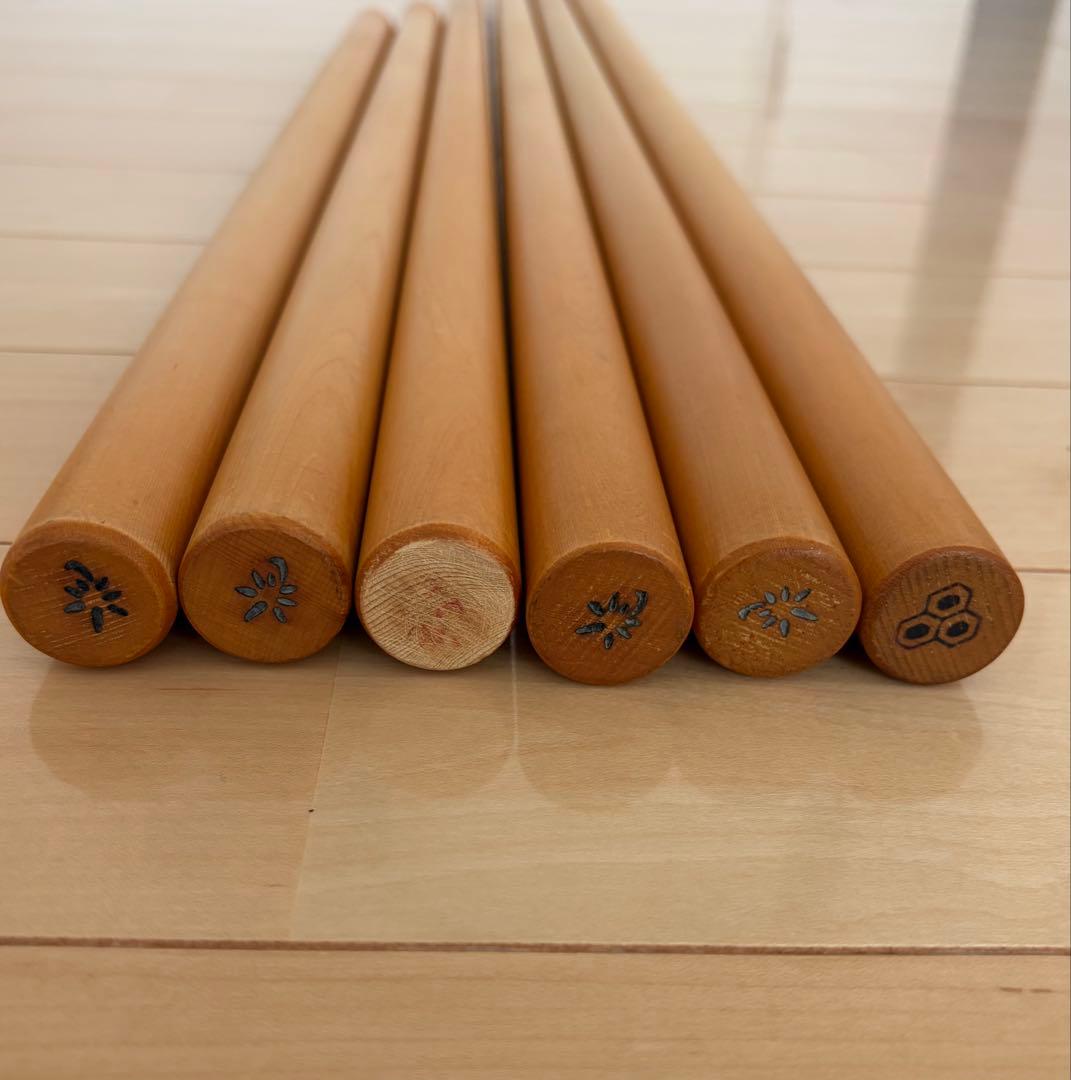 【そば・うどん打ち】めん棒６本セット/中古品