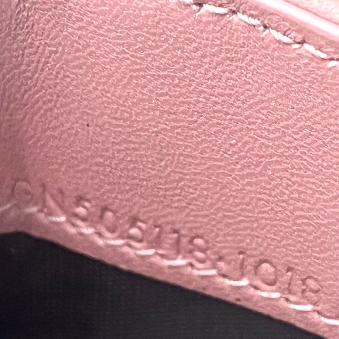 【希少カラー】SAINT LAURENT ピンク 三つ折り財布 YSLロゴ 箱付