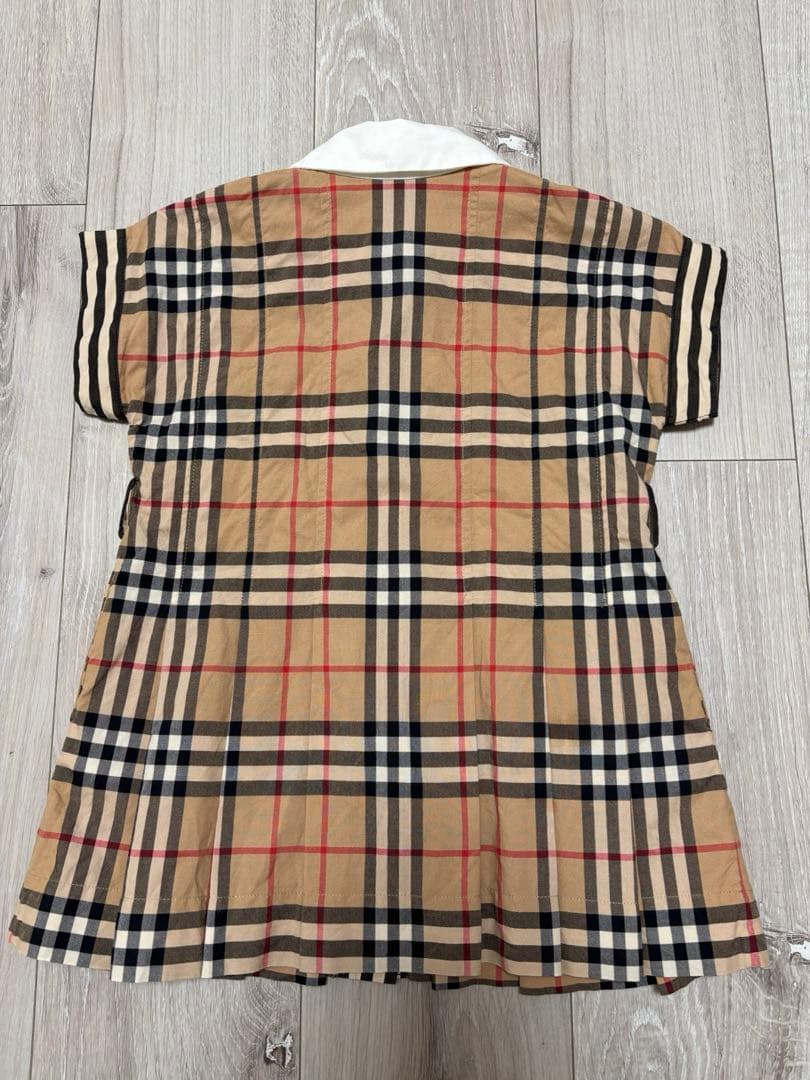 最終価格　BURBERRY チェック柄 半袖ワンピース 18M