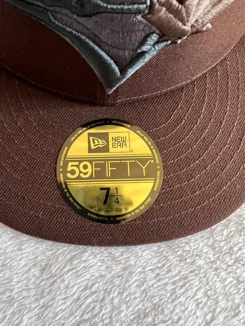 NEWERA ブルージェイズ 59FIFTY ブラウンキャップ 7 4/1