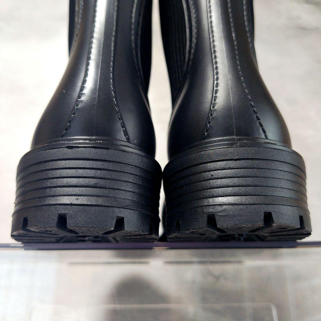 【人気デザイン】新品 DIANA【37】防水 ニット サイドゴア レインブーツ