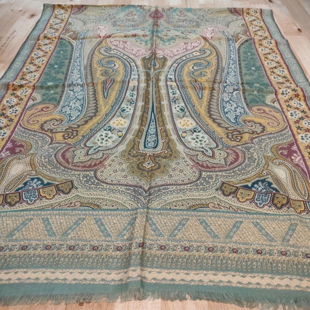 ETRO ペイズリー柄シルク＆ウール 大判ストール（週末値下げ中）