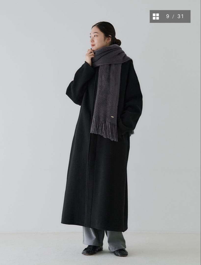 ［新品］crewre マフラー　チャコールグレー
