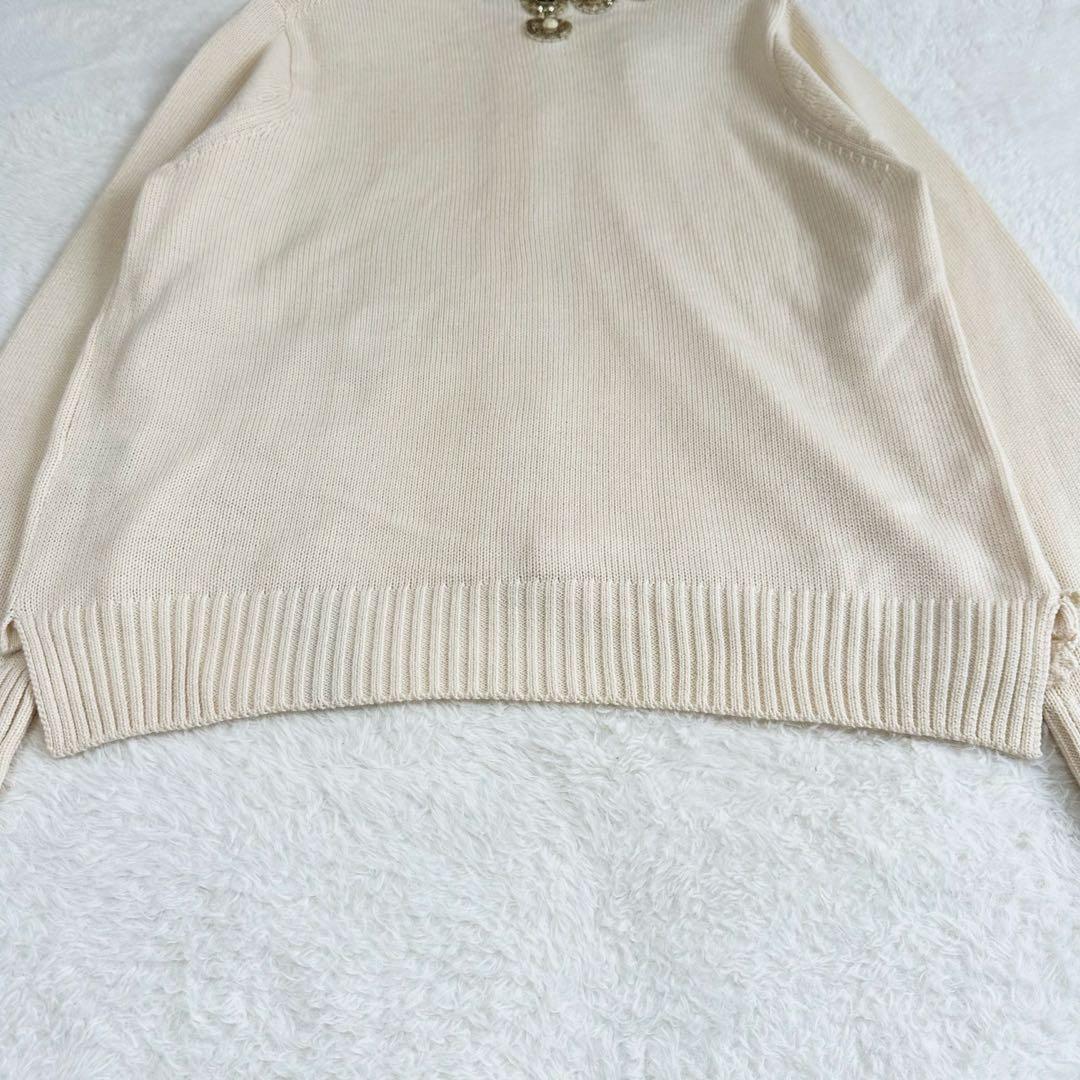 近年 美品✨OLLEBOREBLA カーディガン ぶたさん フラワー ワッペン