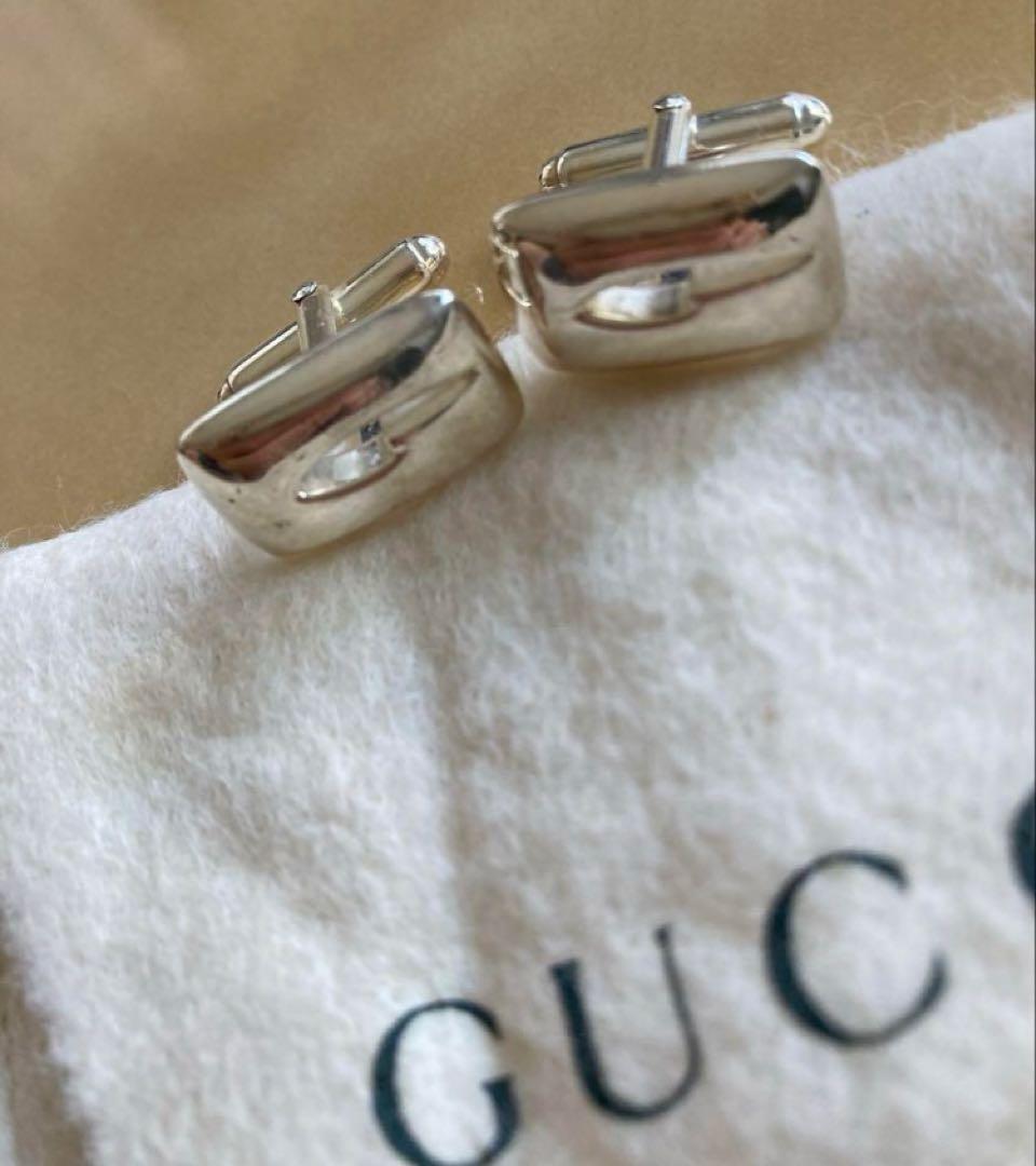 限定特価❗️GUCCI／Gマークシルバーカフスリンク！シルバー925・正規品・美品
