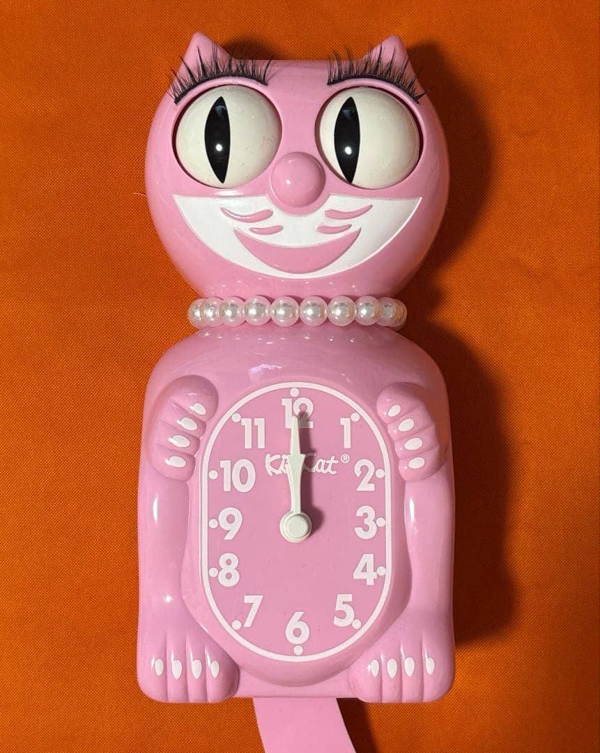 kitcat klock クラッシック 時計 猫　ピンク
