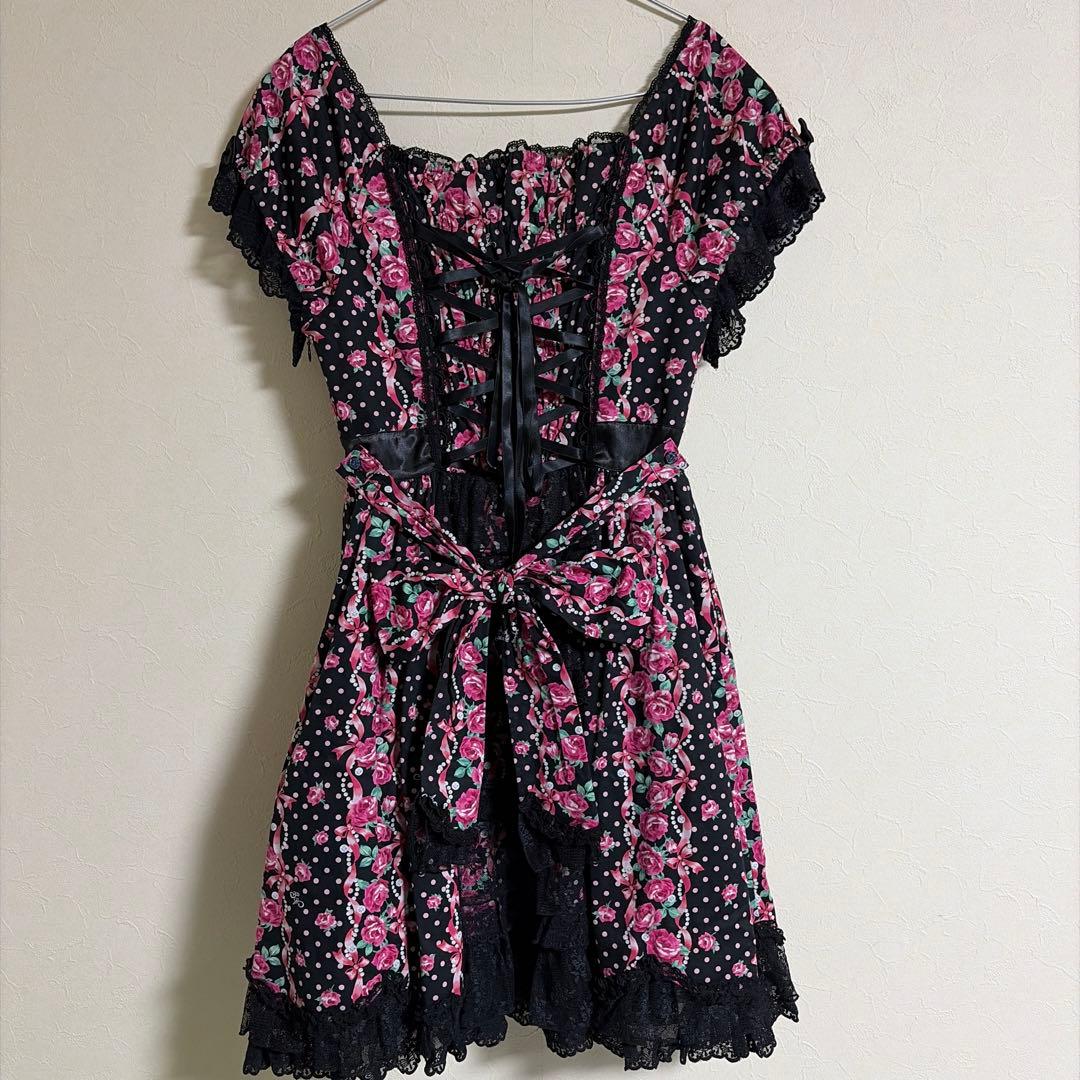 ミ*サ様 Angelic Pretty レディローズミニ袖ワンピース