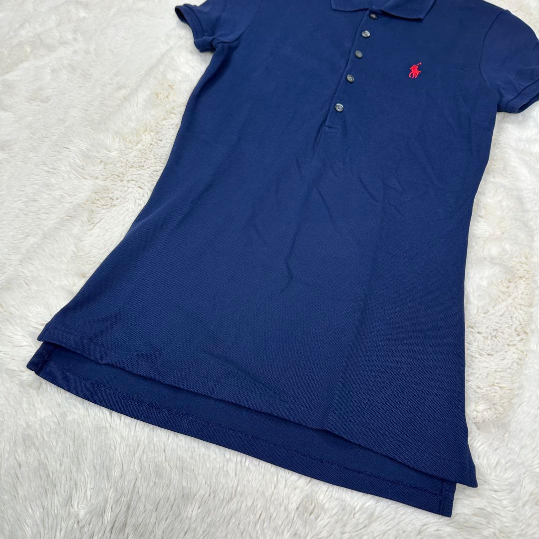 ✨美品✨ポロラルフローレン ホースロゴ 紺 ポロシャツ S スリム美シルエット