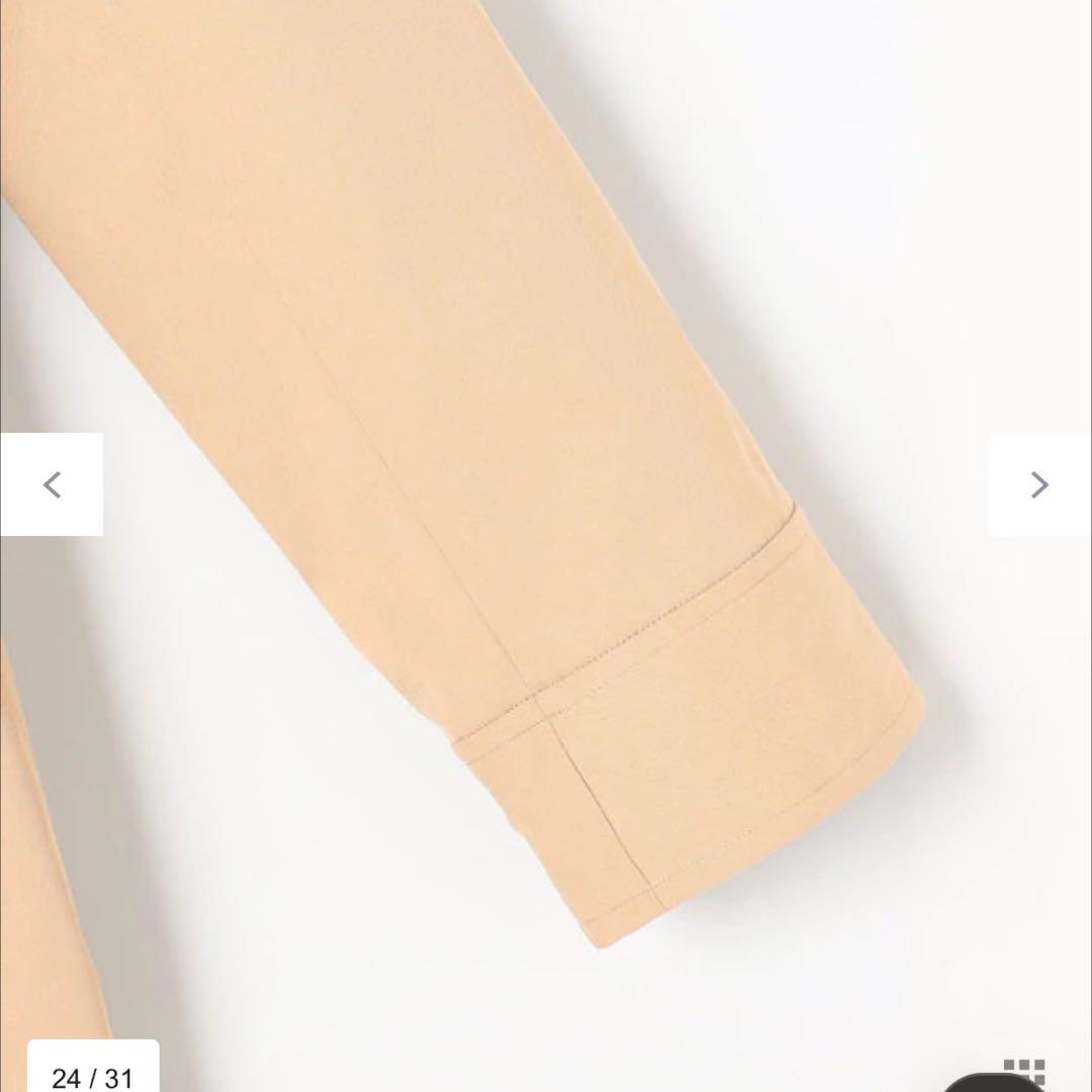 新品タグ付　組曲　3 L コットンライクツイル スタンドネックコート ベージュ