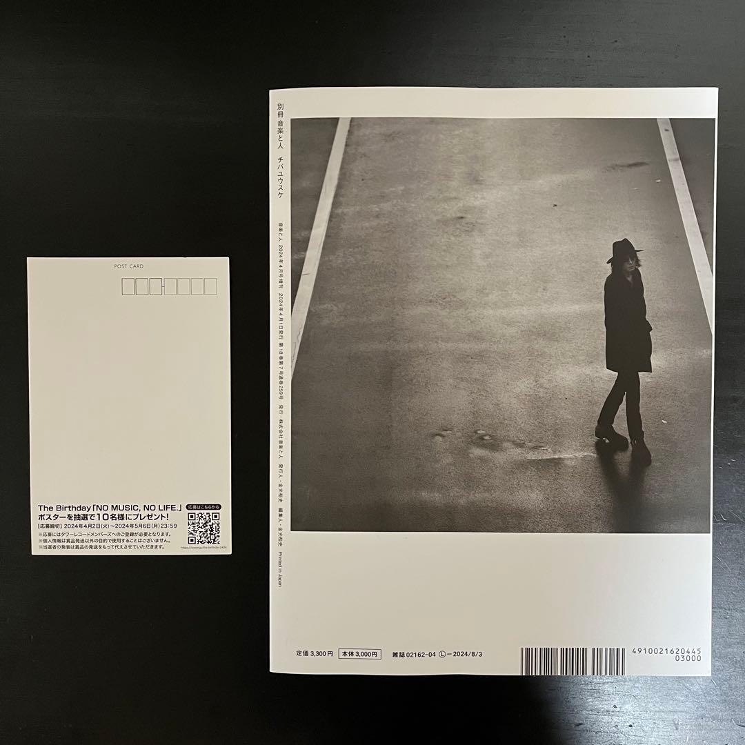 チバユウスケ 別冊音楽と人2024年4月号 非売品 タワレコポストカード セット