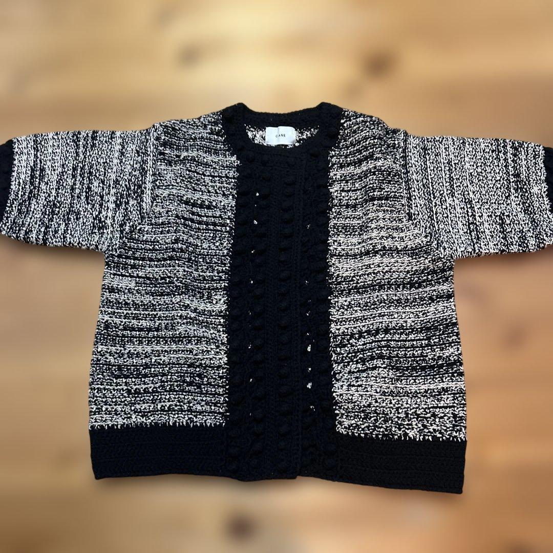 クラネ　DOT LINE HALF SLEEVE KNIT CARDIGAN