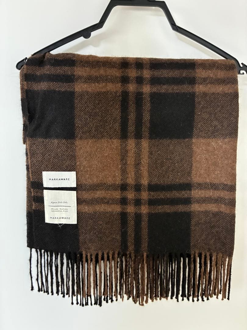 MARKAWARE アルパカストール　Brown Plaid