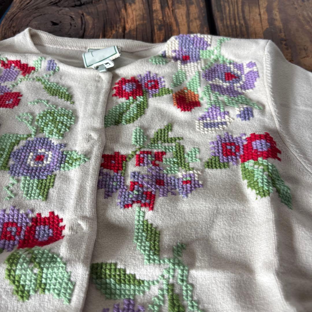 未使用タグ付　Sybilla シビラ カーディガン　刺繍