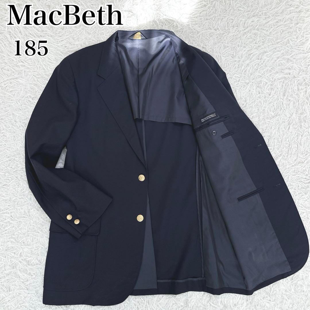 MACBETH CHIPP 紺ブレ テーラードジャケット【LL】金釦 3B