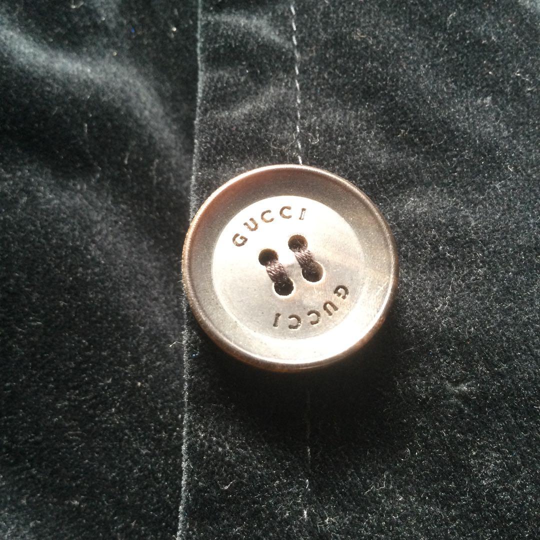 GUCCI ブラック ベルベット テーラードジャケット 36