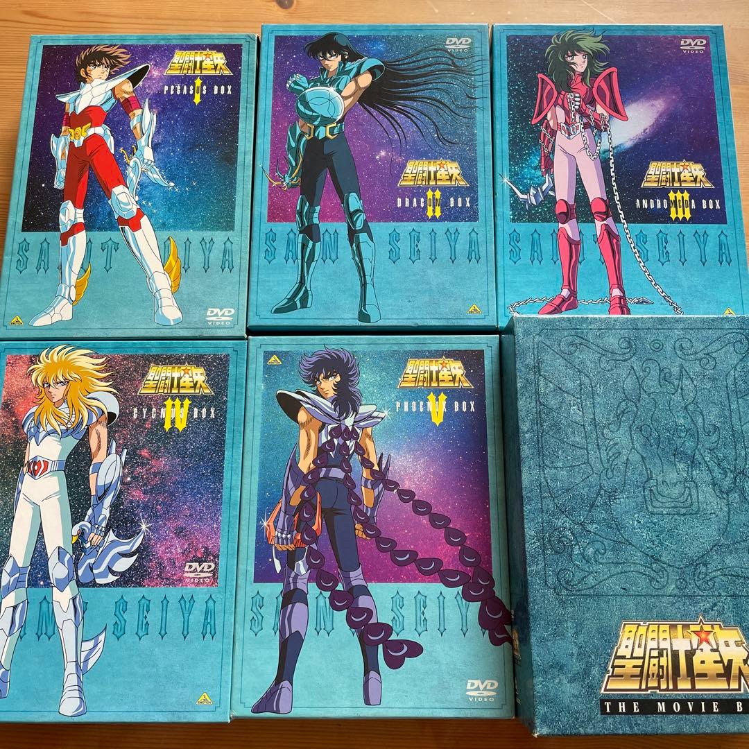 【値下げ】全巻ブックレット付き　聖闘士星矢DVD-BOX 全話フィギュア6セット