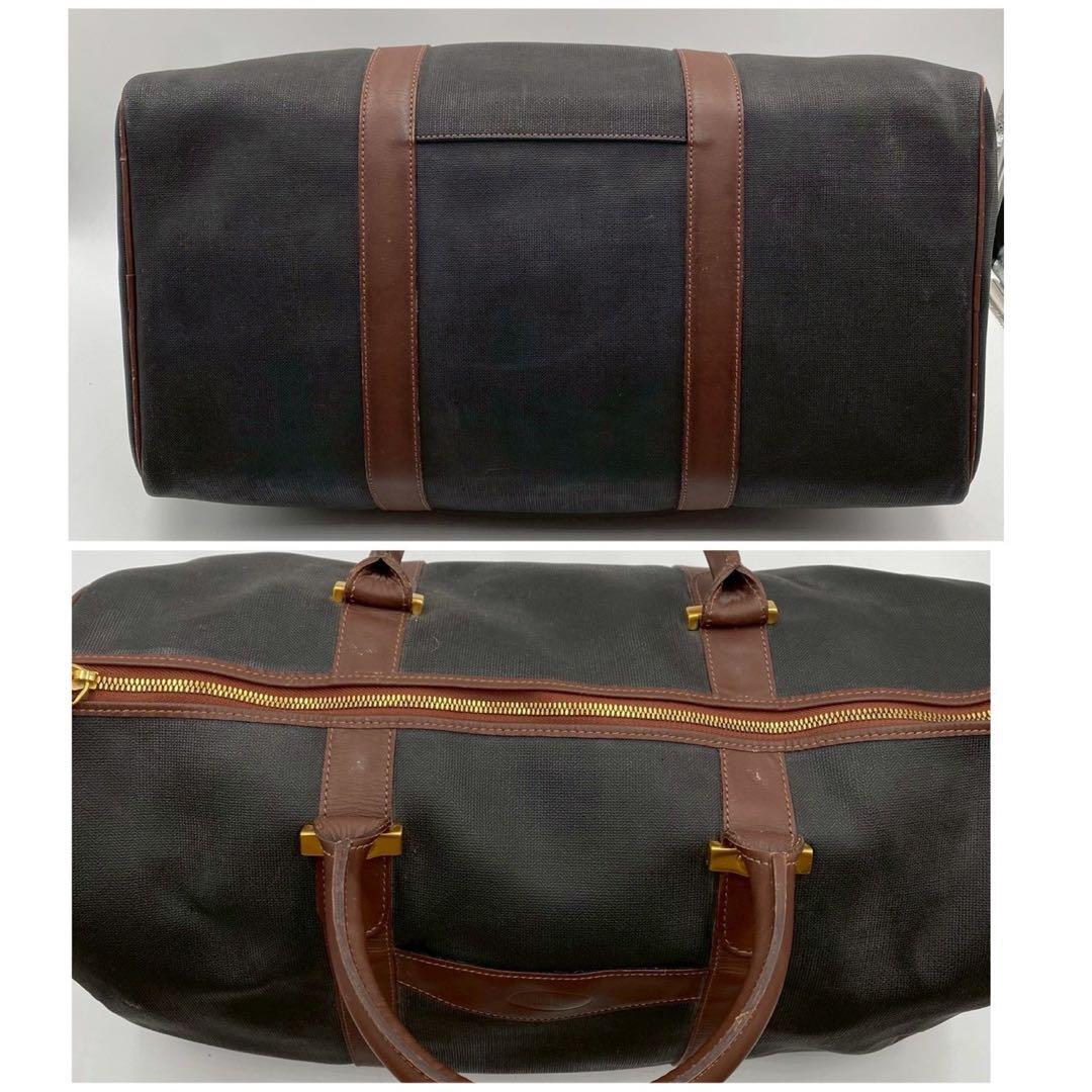 dunhill ダンヒル ボストンバッグ ロゴ PVC レザー ゴールド金具