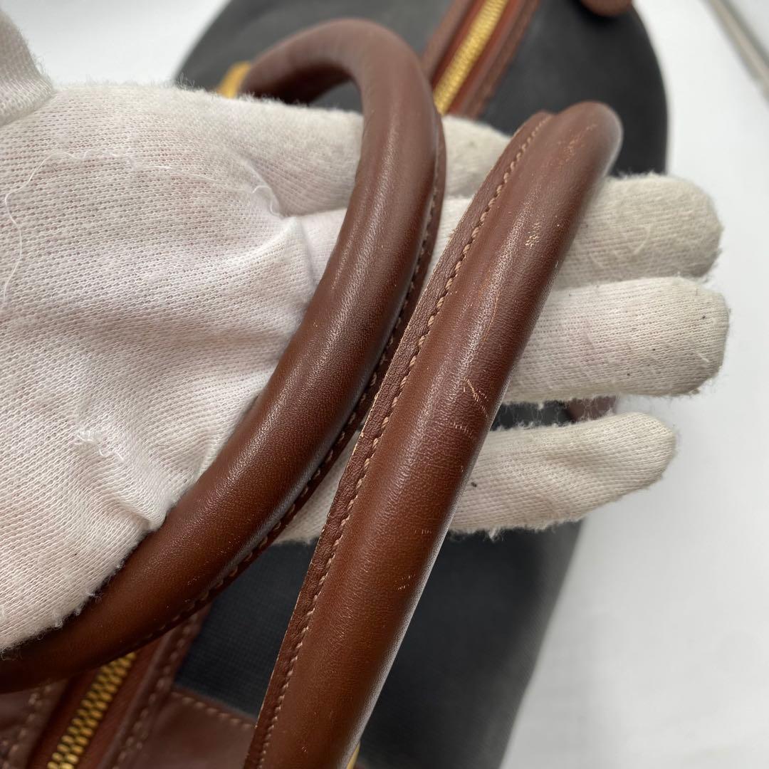 dunhill ダンヒル ボストンバッグ ロゴ PVC レザー ゴールド金具