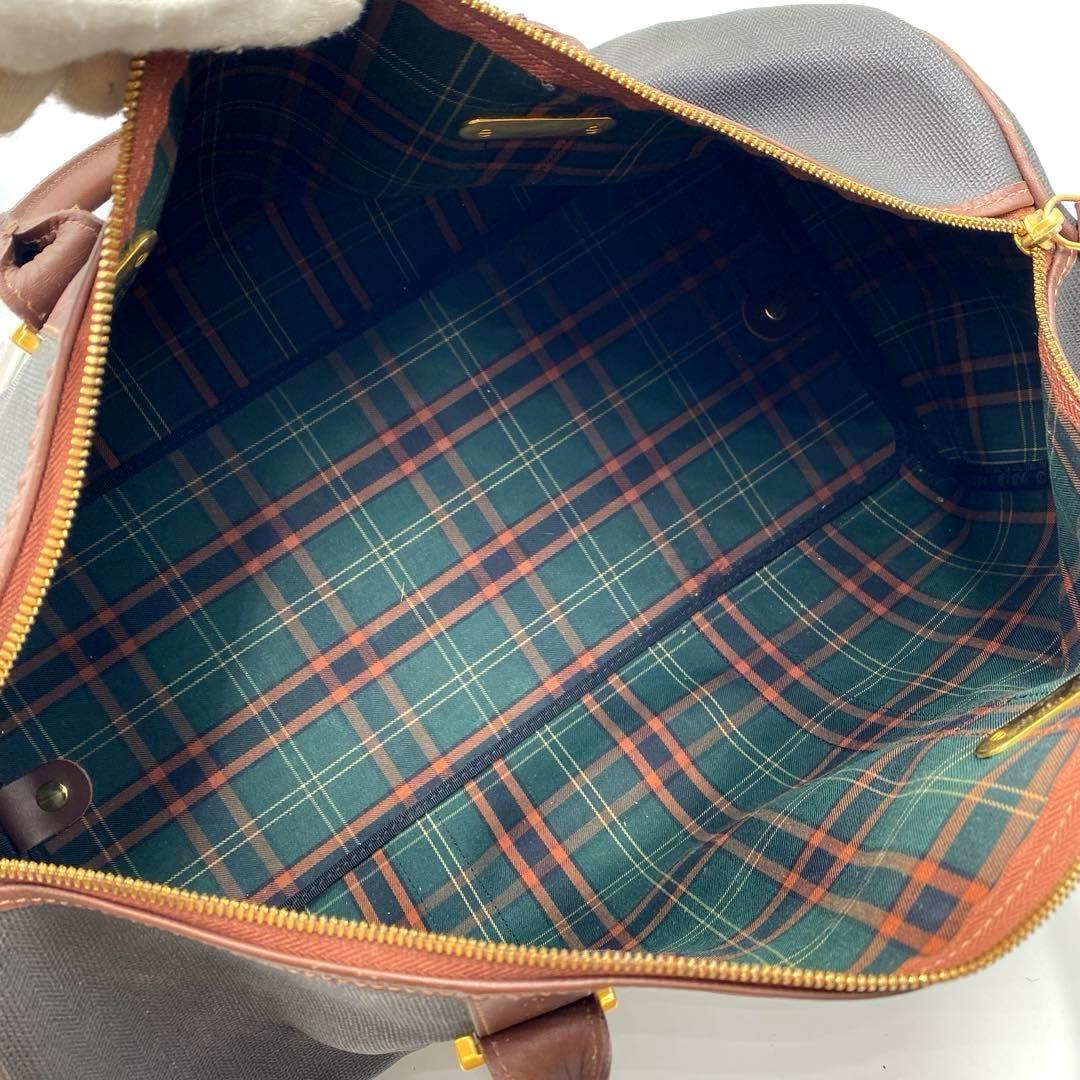 dunhill ダンヒル ボストンバッグ ロゴ PVC レザー ゴールド金具