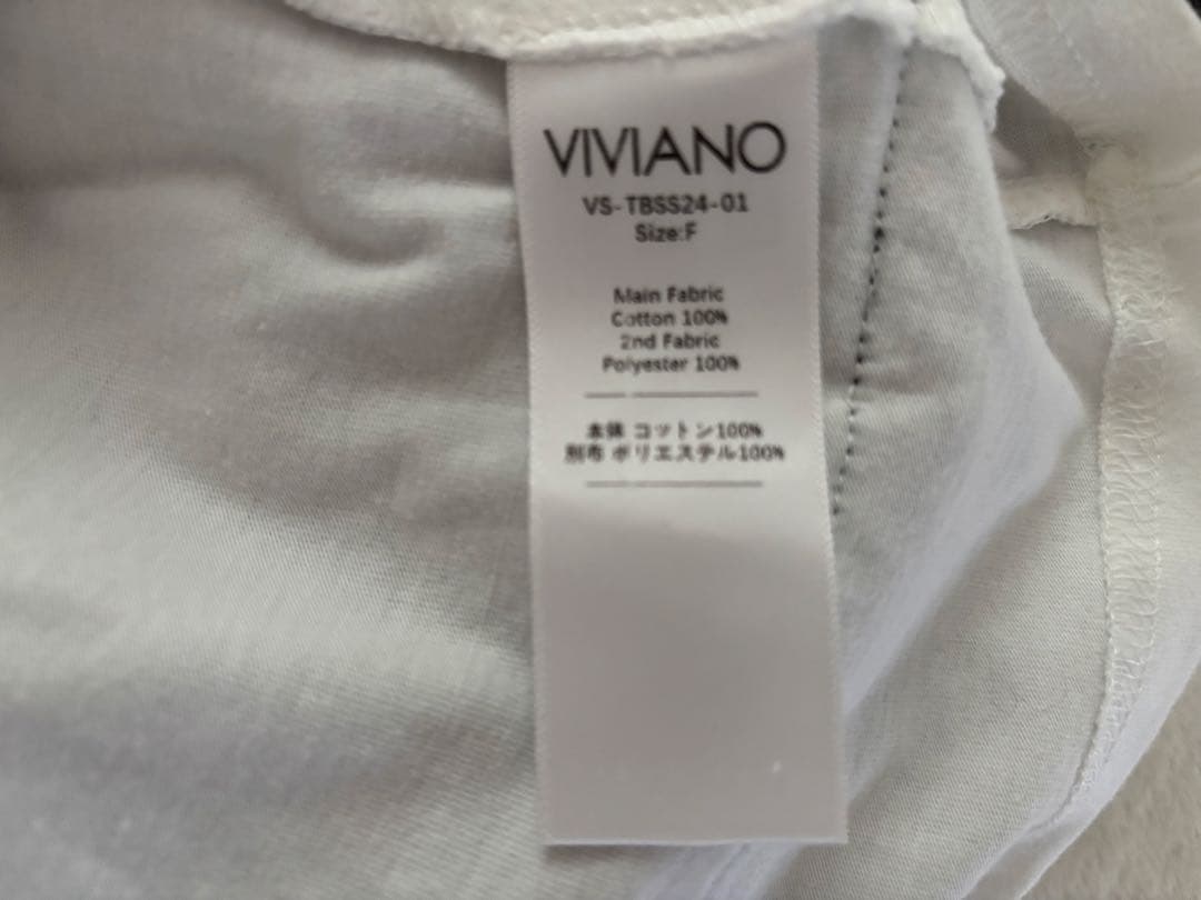 STUDIOS x VIVIANO チュールスリーブ Tシャツ サイズF