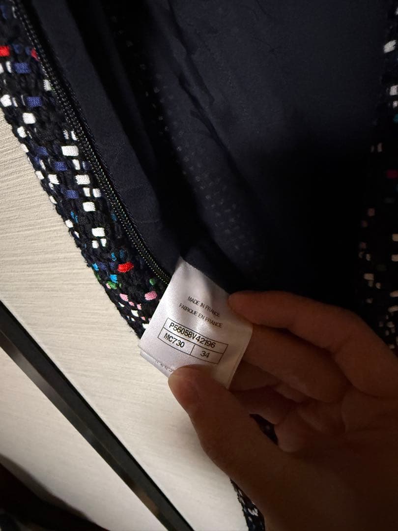 CHANEL ツイード ノースリーブワンピース 34サイズ