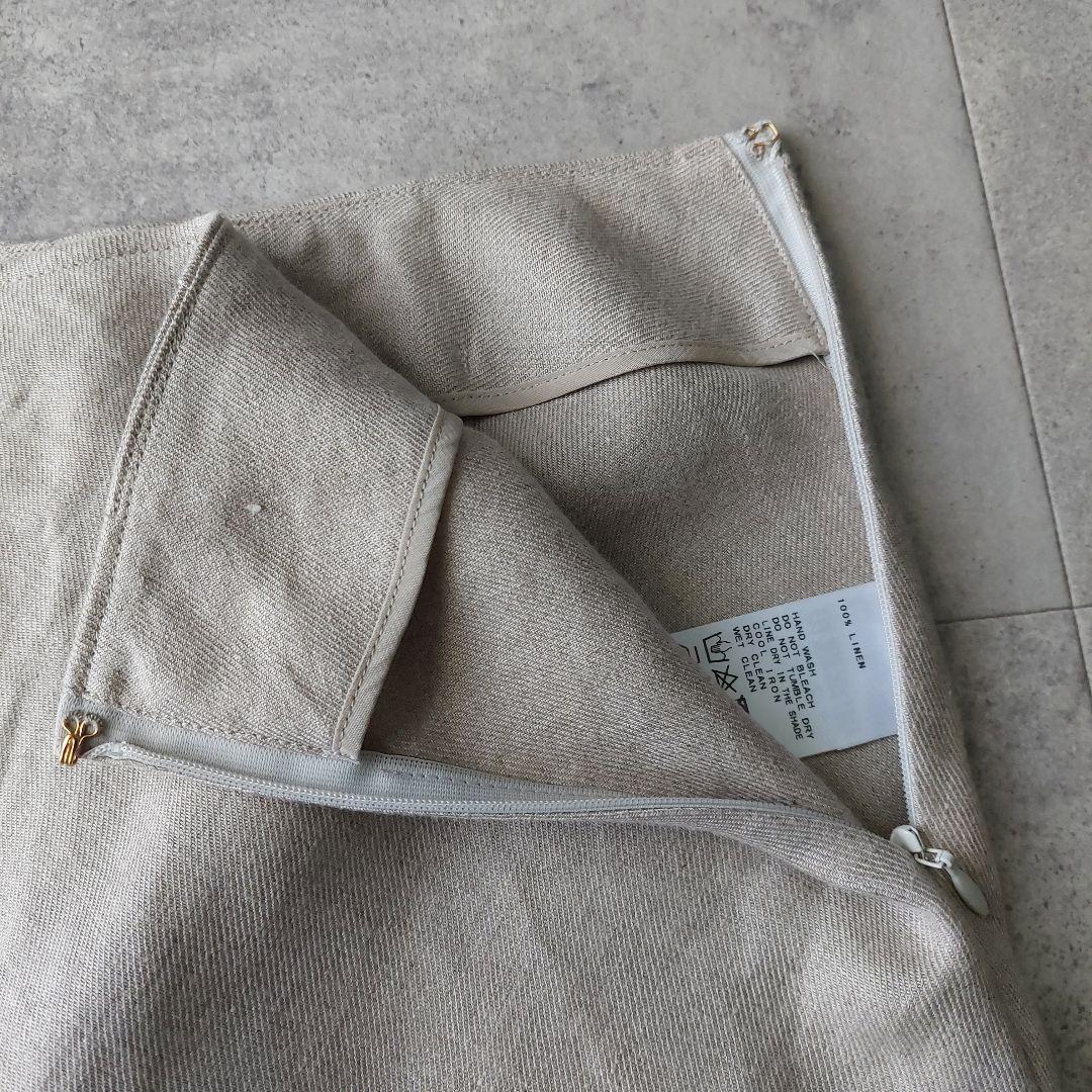 美品 24ss ミューズ MUSE OGLINEN タイトスカート 36 リネン