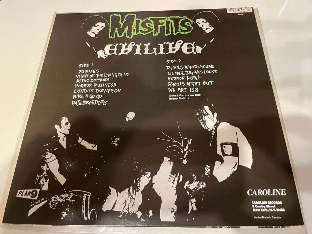 Misfits / Evilive 【レコード】Original version