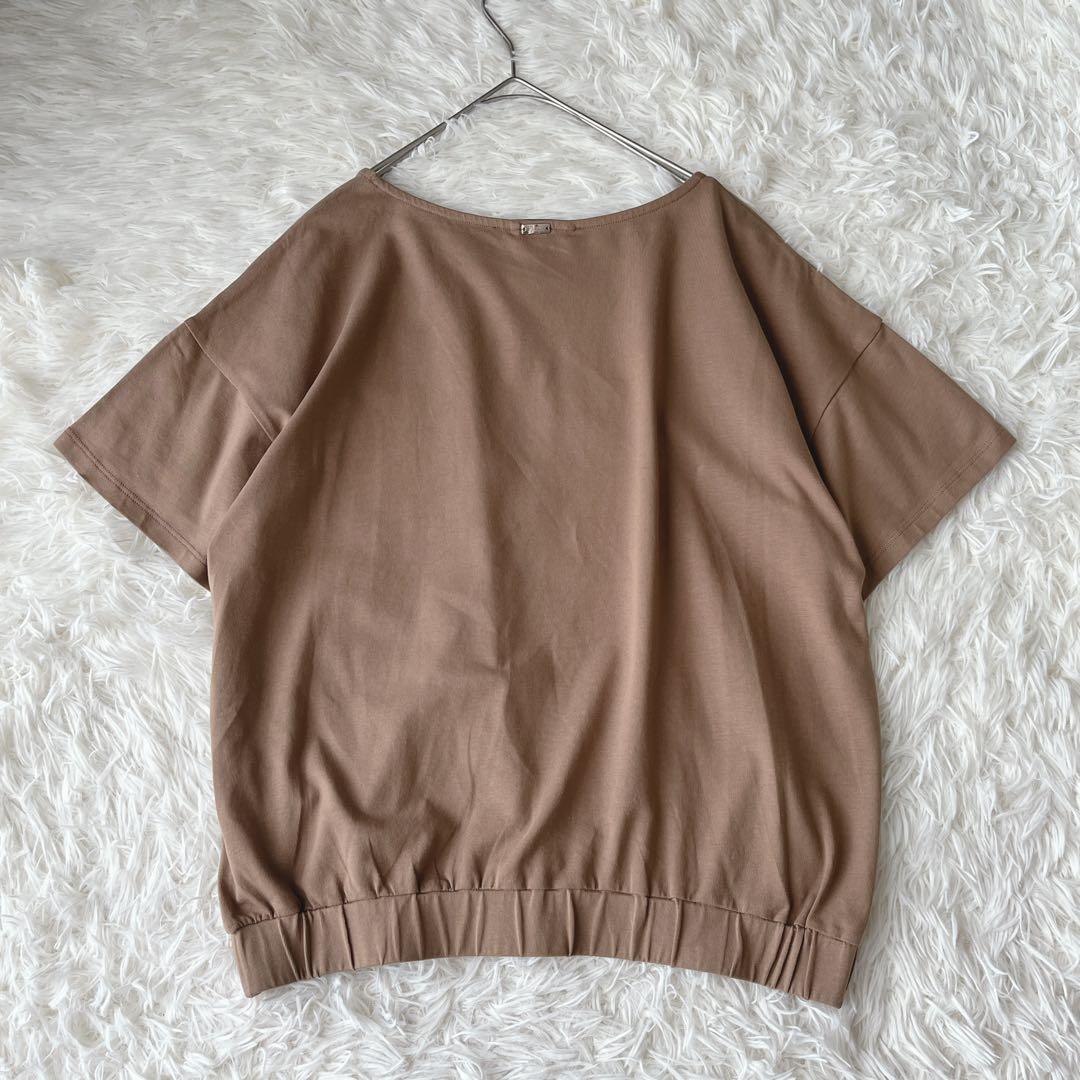【新品タグ付き】Herno ブラウン ロゴグラフィックTシャツ 半袖　42サイズ