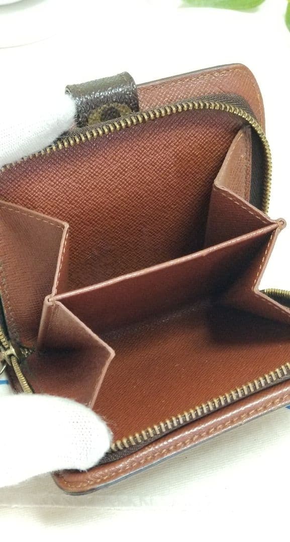 【美品】LOUIS VUITTON モノグラム 二つ折り財布 コンパクトジップ