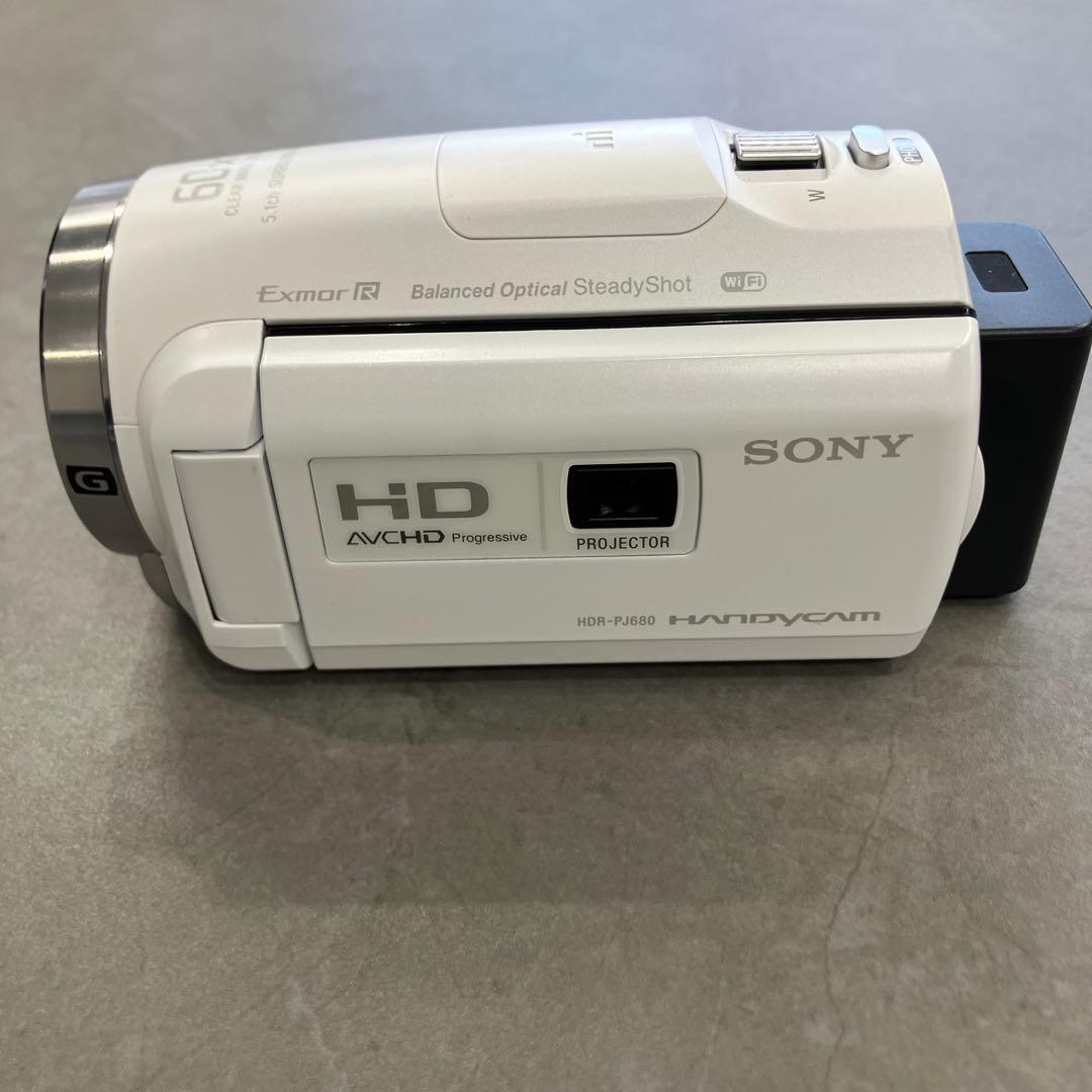 P*読様 通電未確認 Sony HDR-PJ680ハンディカム ビデオカメラ 白