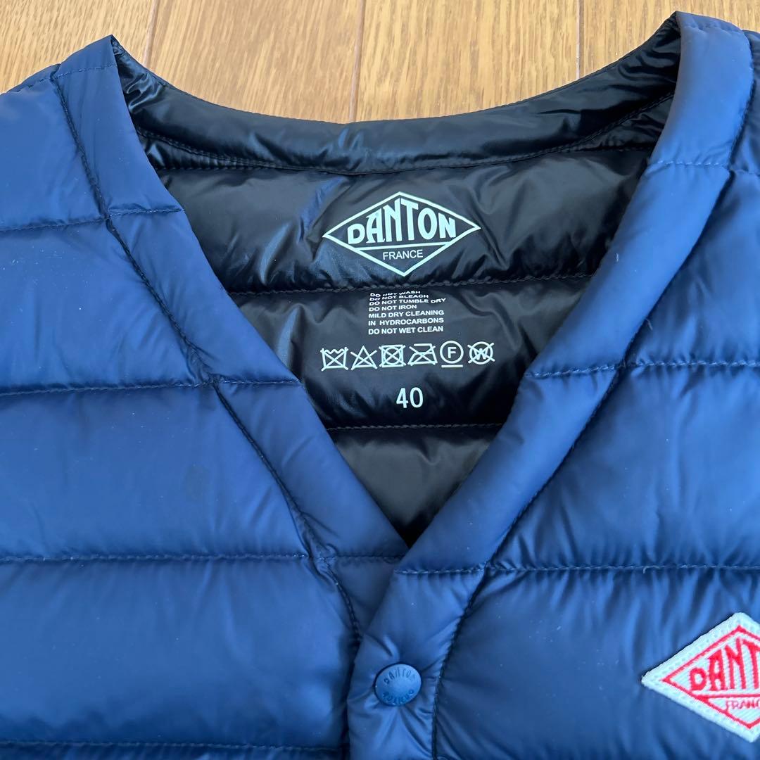 DANTON ネイビーダウンベスト サイズ40