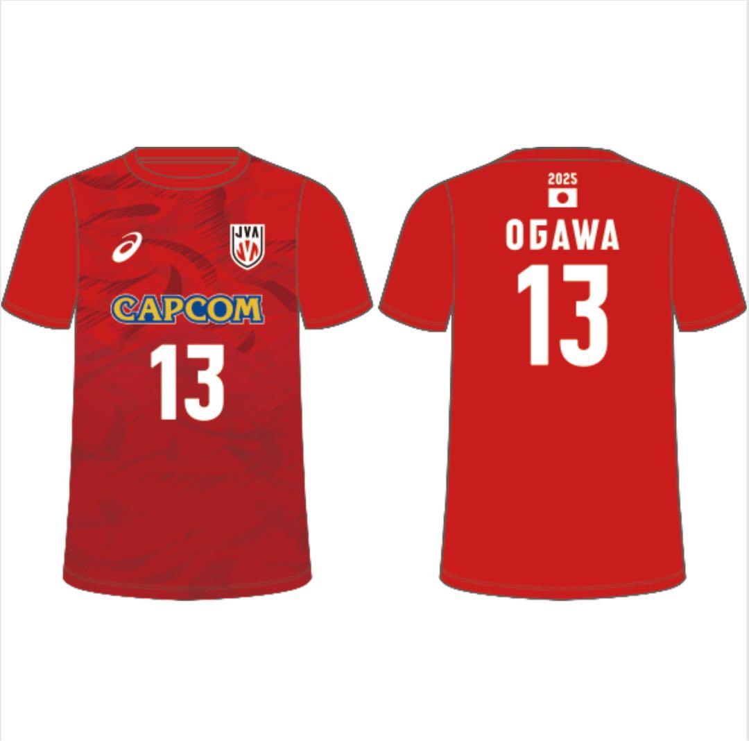 2025年 バレーボール男子日本代表 応援Tシャツ ユニフォーム 小川智大 L