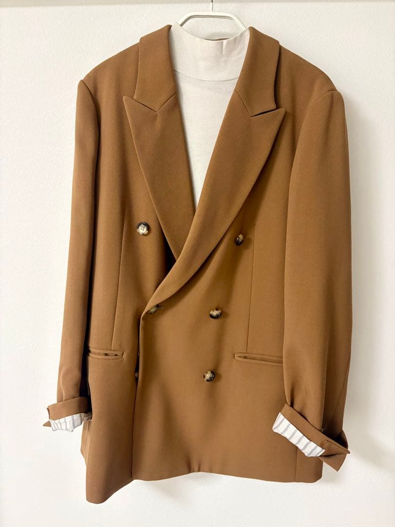 【Spick & Span】カルゼダブルブレストジャケット 38 キャメル