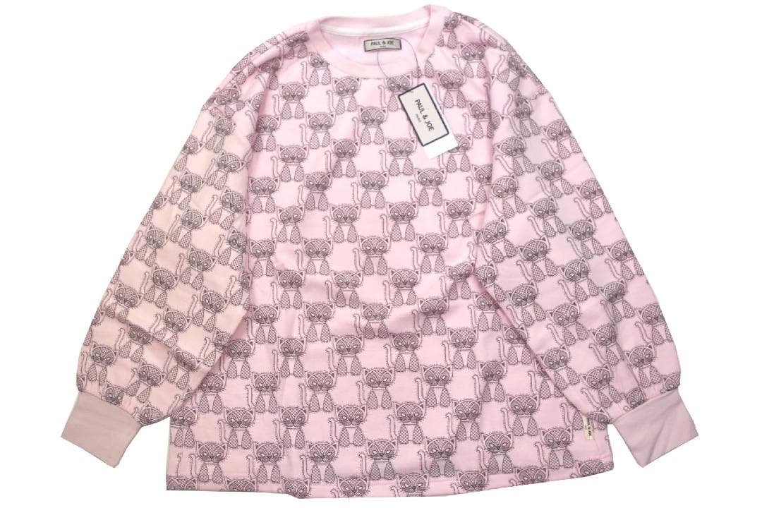 【新品】ポール＆ジョー秋冬物厚手裏起毛パジャマ（L)ピンク