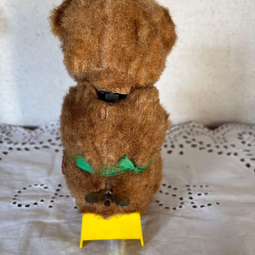 アンティーク　ビンテージベア　ゼンマイ仕掛け　編み物クマさん　max carl