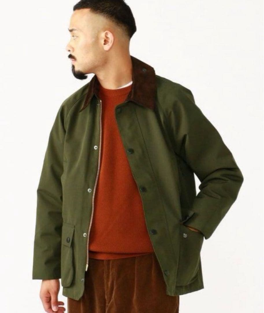 【美品】ビームスプラス別注 バブアー BEDALE クラシックフィットセージ38