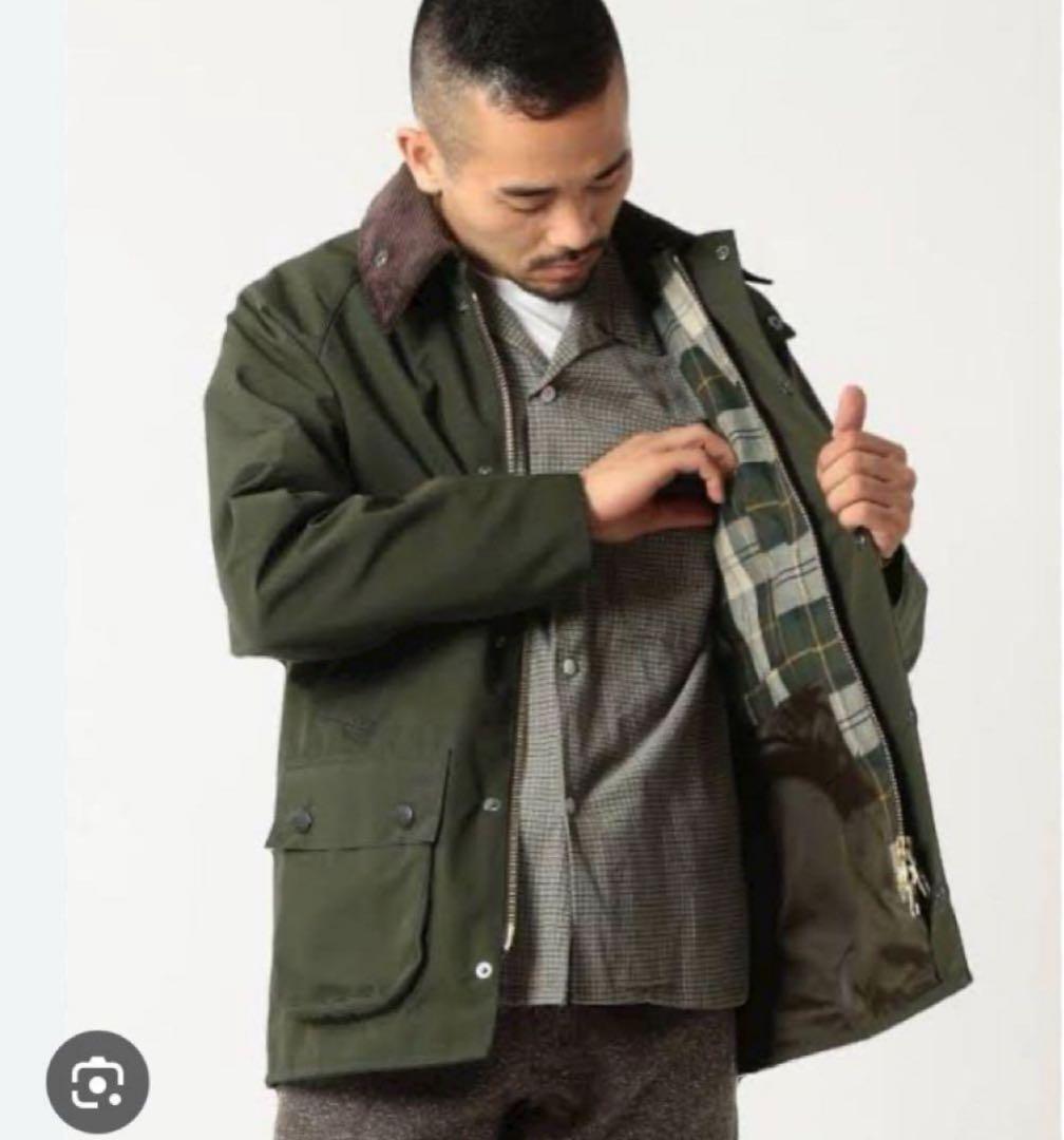 【美品】ビームスプラス別注 バブアー BEDALE クラシックフィットセージ38