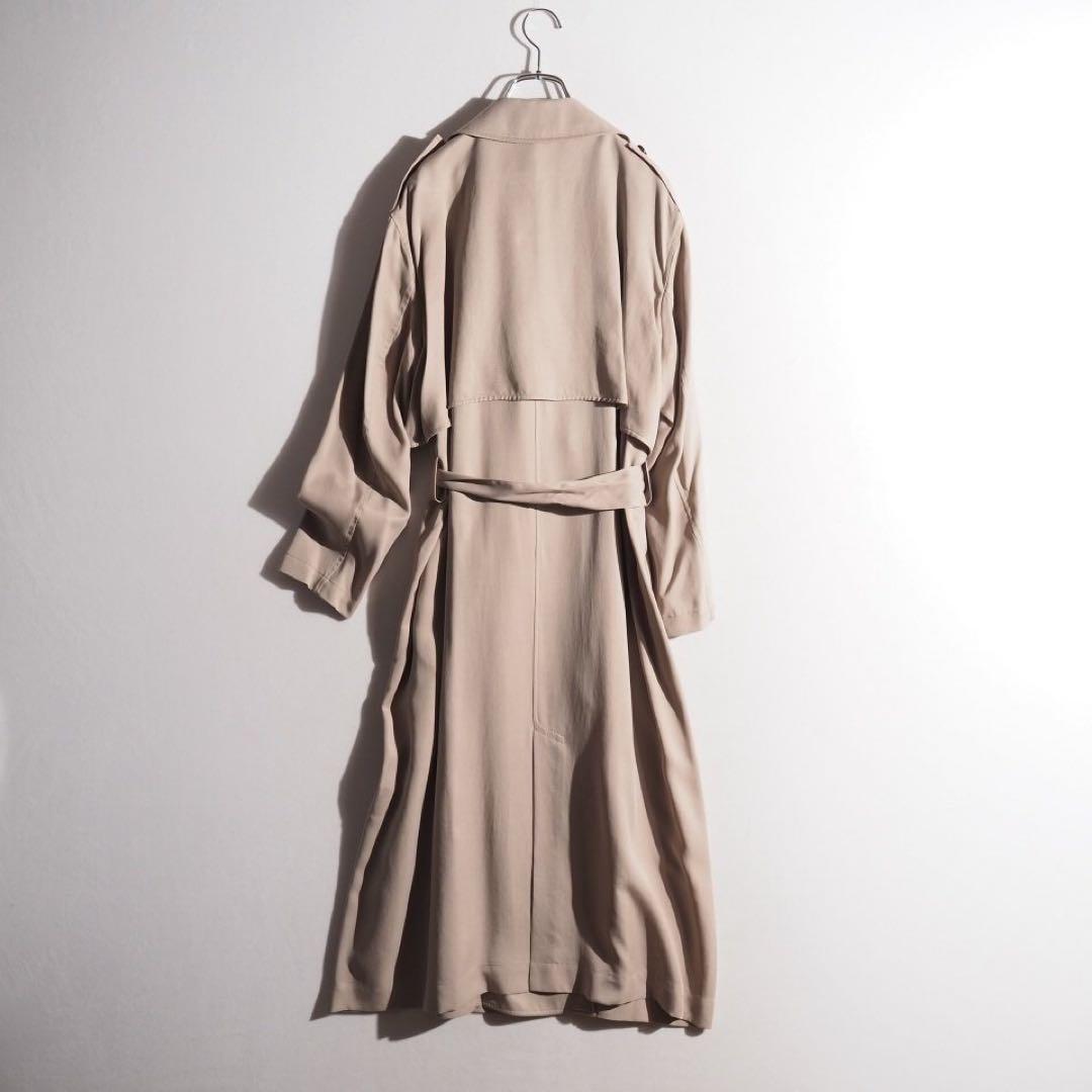 美品 Lisiere Col Pierrot トレンチコート グレージュ