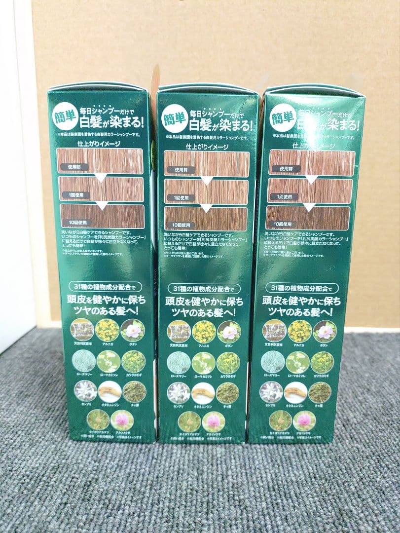 239☆ 白髪用 利尻炭酸 カラーシャンプー ダークブラウン 泡　180g