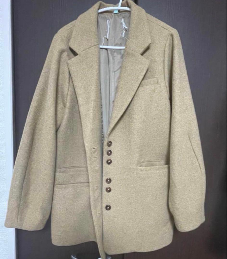 ジャケット・アウター eaphi WOOL TWEED JACKET cam