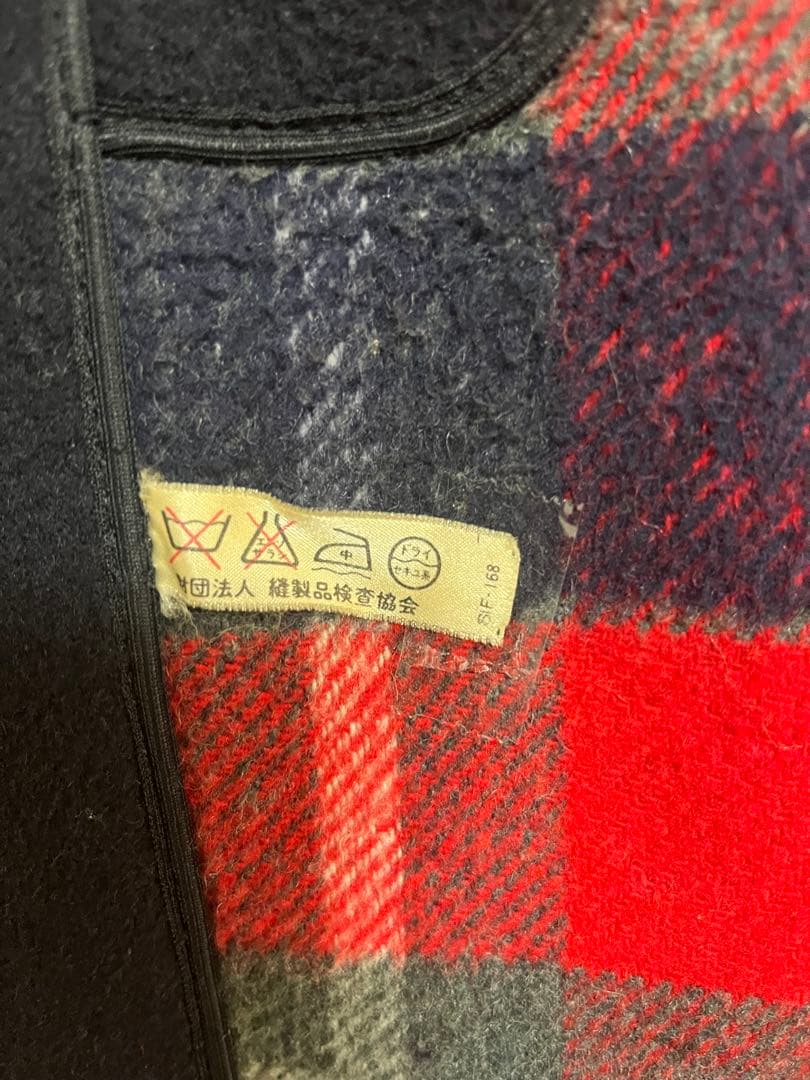 ネイビー ダッフルコート フード付き MADE IN ENGLAND used品