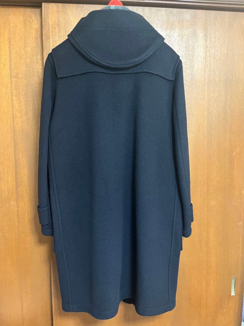 ネイビー ダッフルコート フード付き MADE IN ENGLAND used品