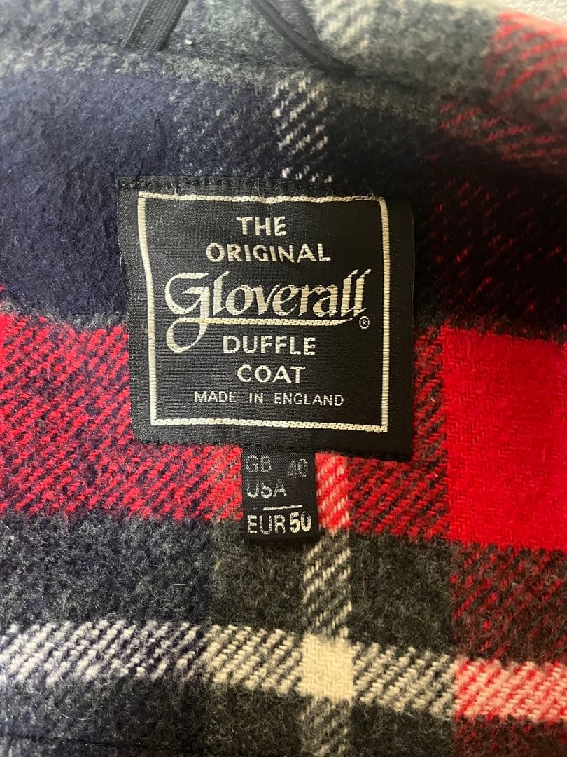 ネイビー ダッフルコート フード付き MADE IN ENGLAND used品