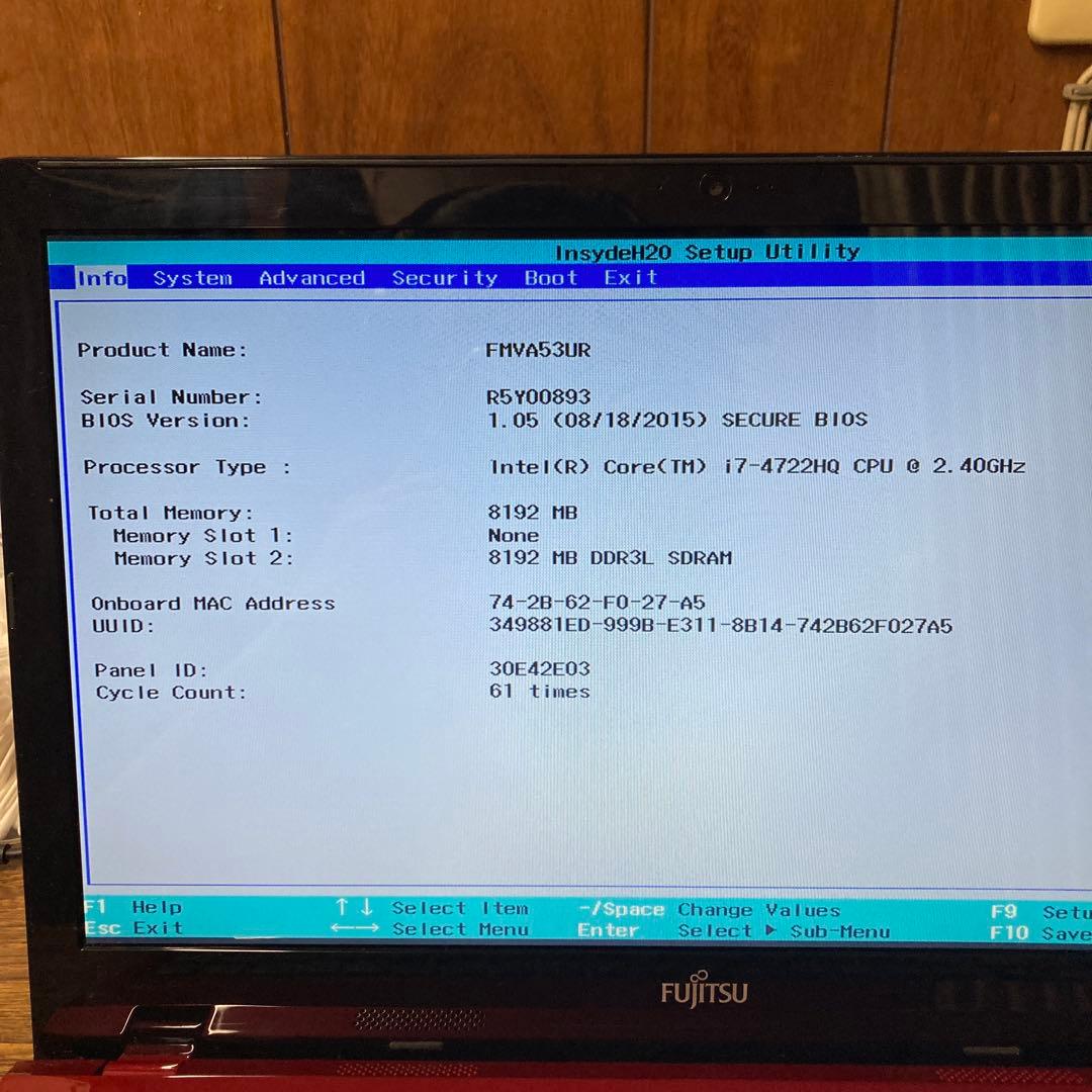 富士通 LIFEBOOK AH53/U FMVA53UR ノートパソコン