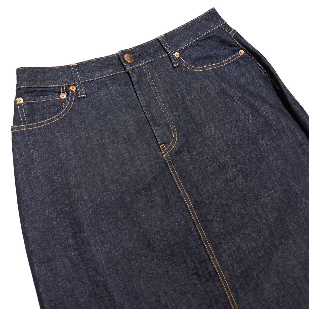 美品　大きいサイズ　23区　ストレッチデニムスカート　洗える　48