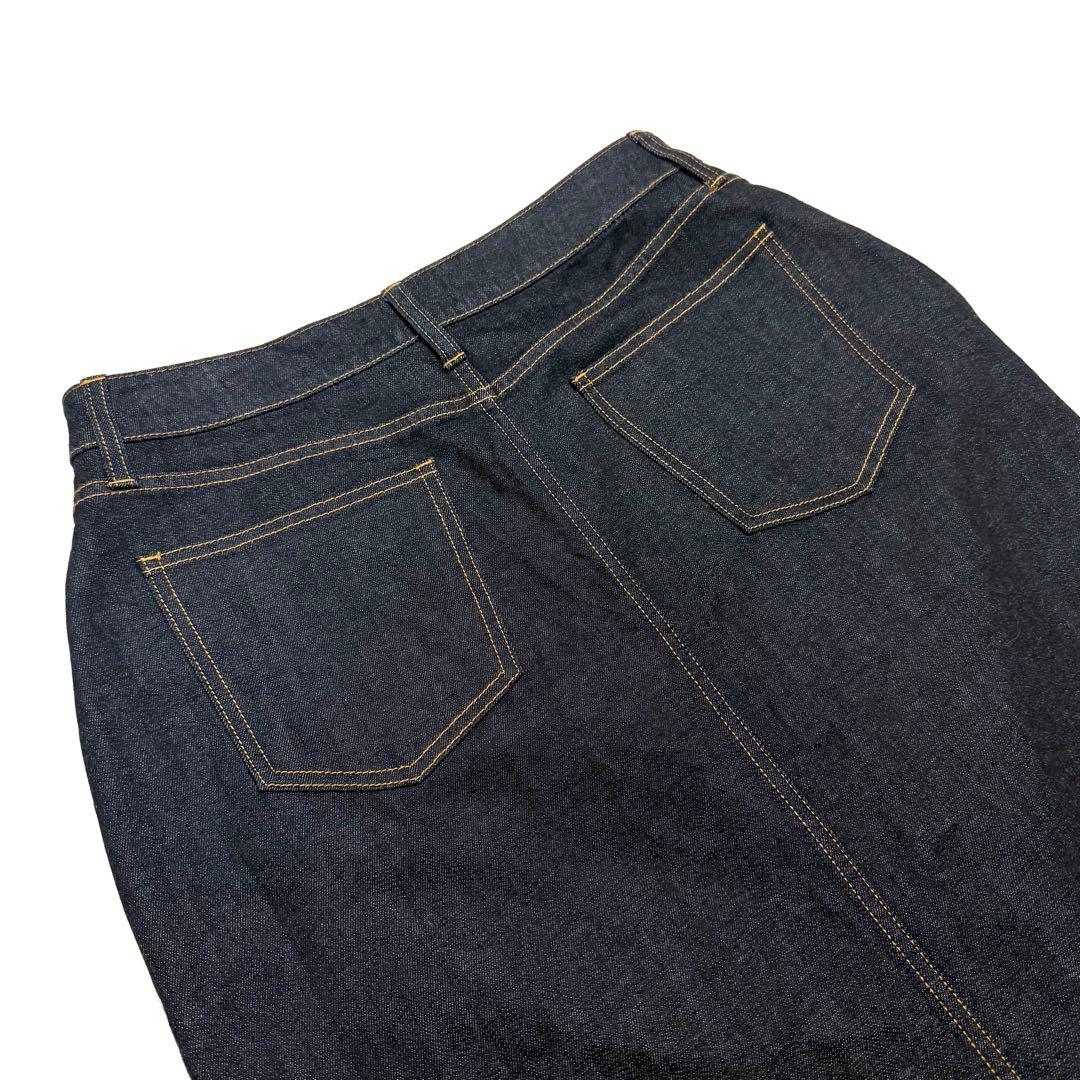 美品　大きいサイズ　23区　ストレッチデニムスカート　洗える　48