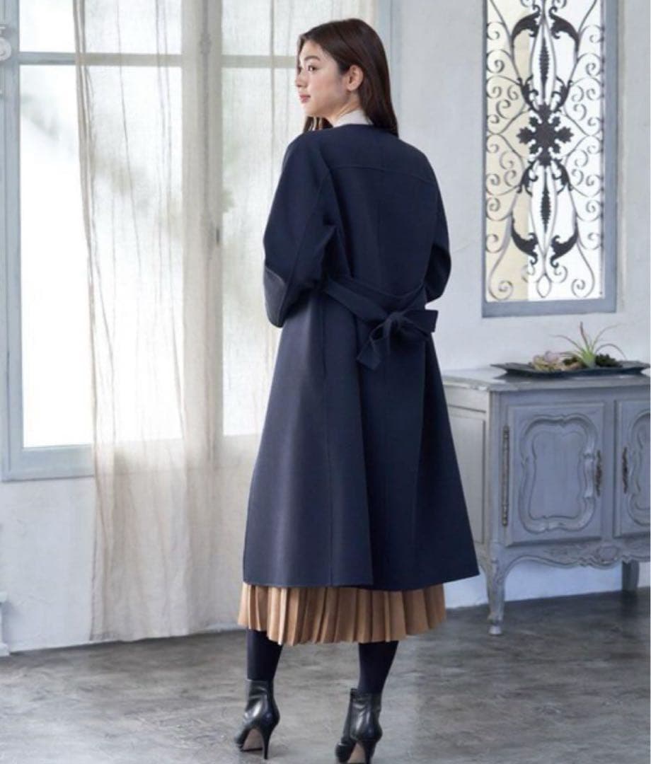 ANAYI カルゼリバー ロングコート ベージュ サイズ36 定価74800円
