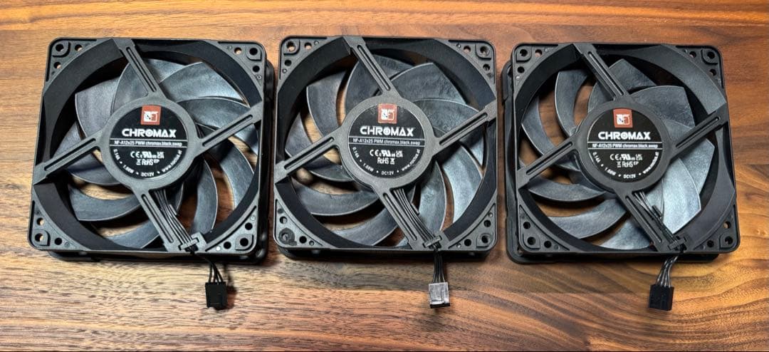 noctua NF-A12X25 chromax.black ファン 3個セット