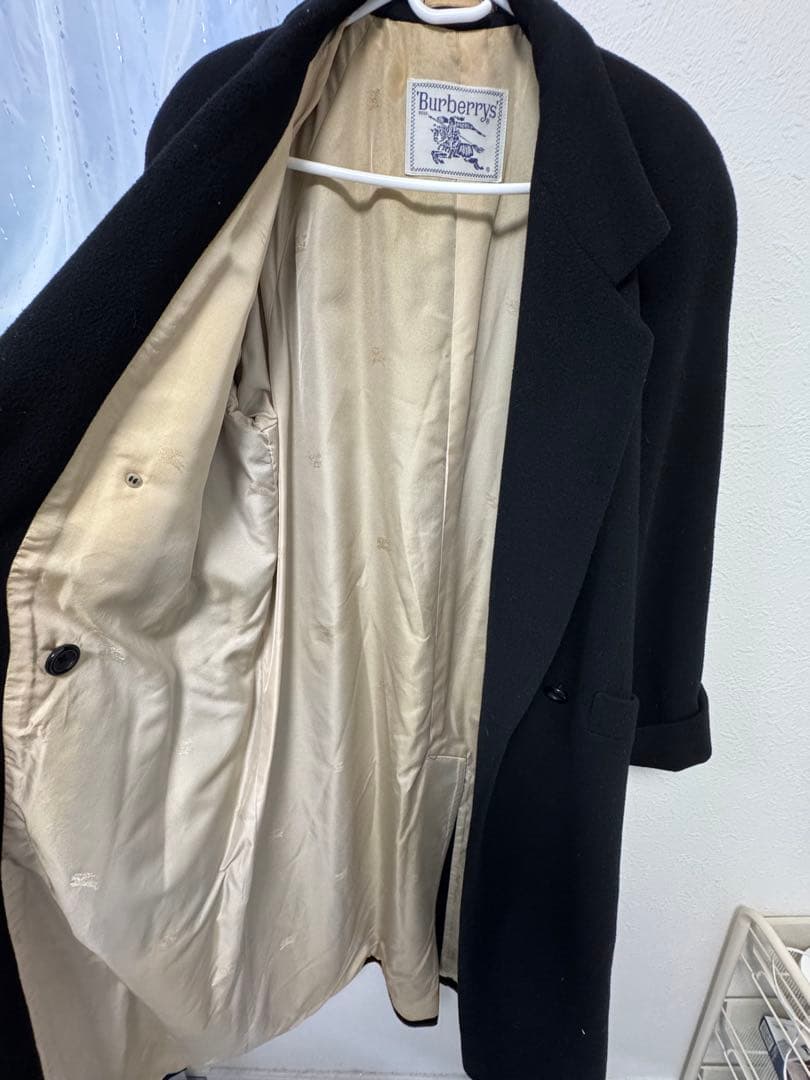 Burberrys ウールカシミヤ ロングコート 黒