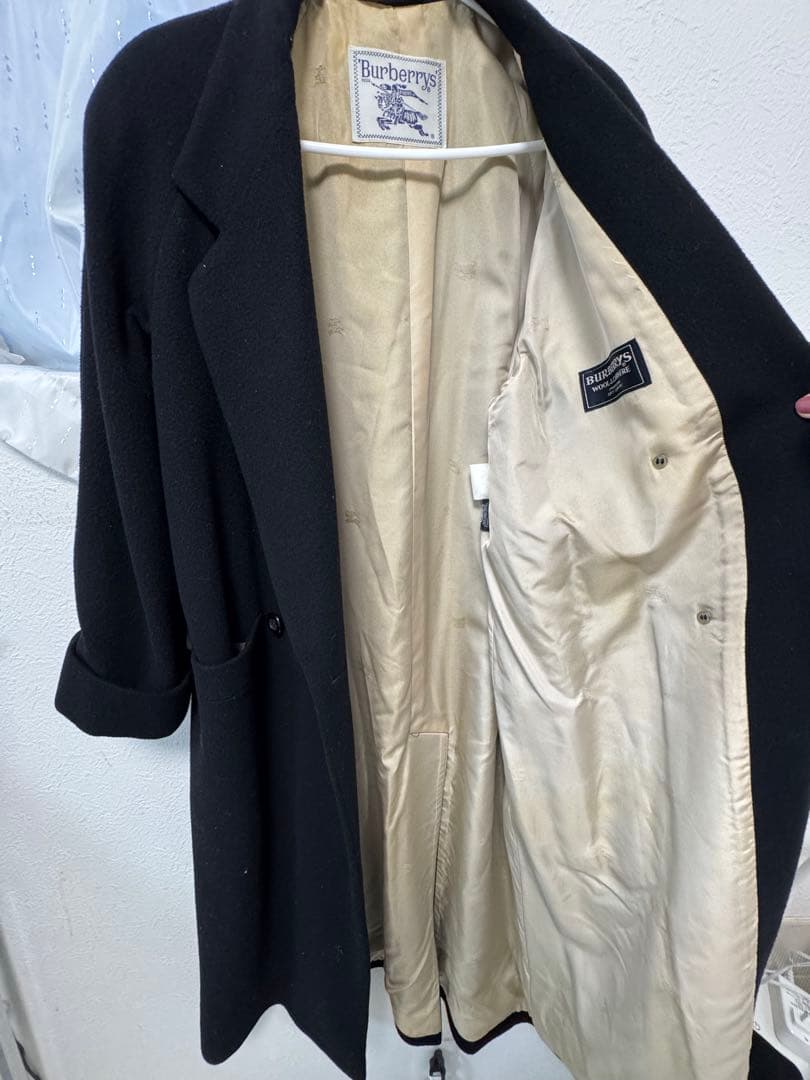 Burberrys ウールカシミヤ ロングコート 黒